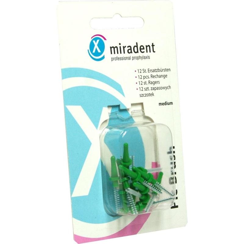 MIRADENT Interd.Pic-Brush Ersatzb.medium grün