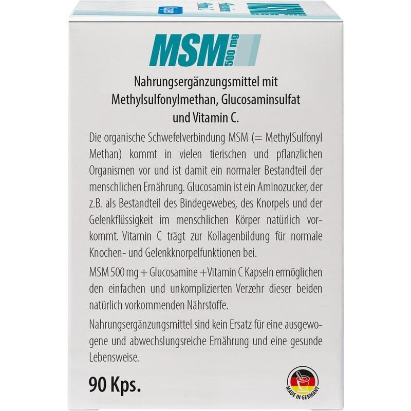 MSM 500 mg+Glucosamine Kapseln