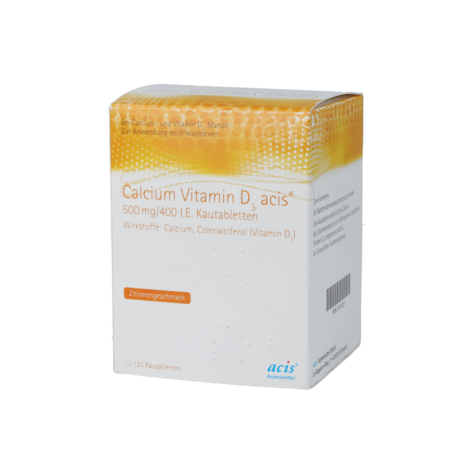 CALCIUM VITAMIN D3 acis 500 mg/400 I.E. Kautabl.