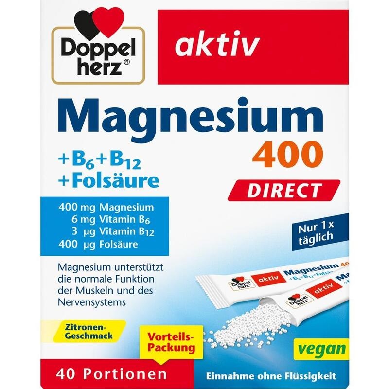 DOPPELHERZ Magnesium+B Vitamine DIRECT Pellets