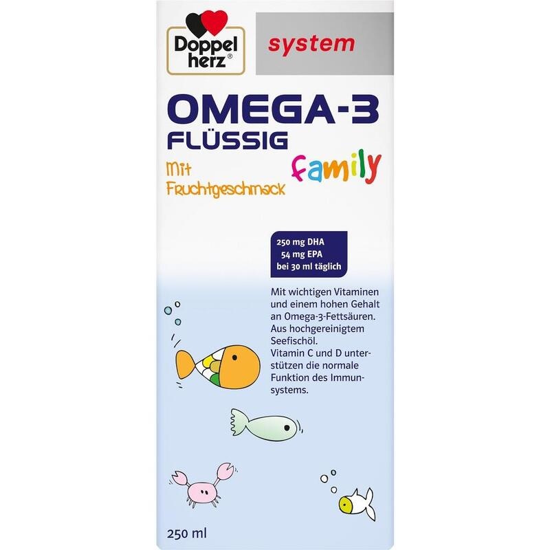 DOPPELHERZ Omega-3 flüssig family system