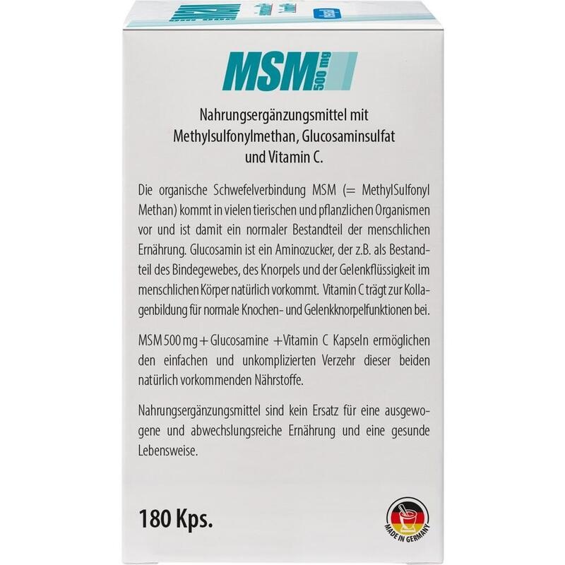 MSM 500 mg+Glucosamine Kapseln