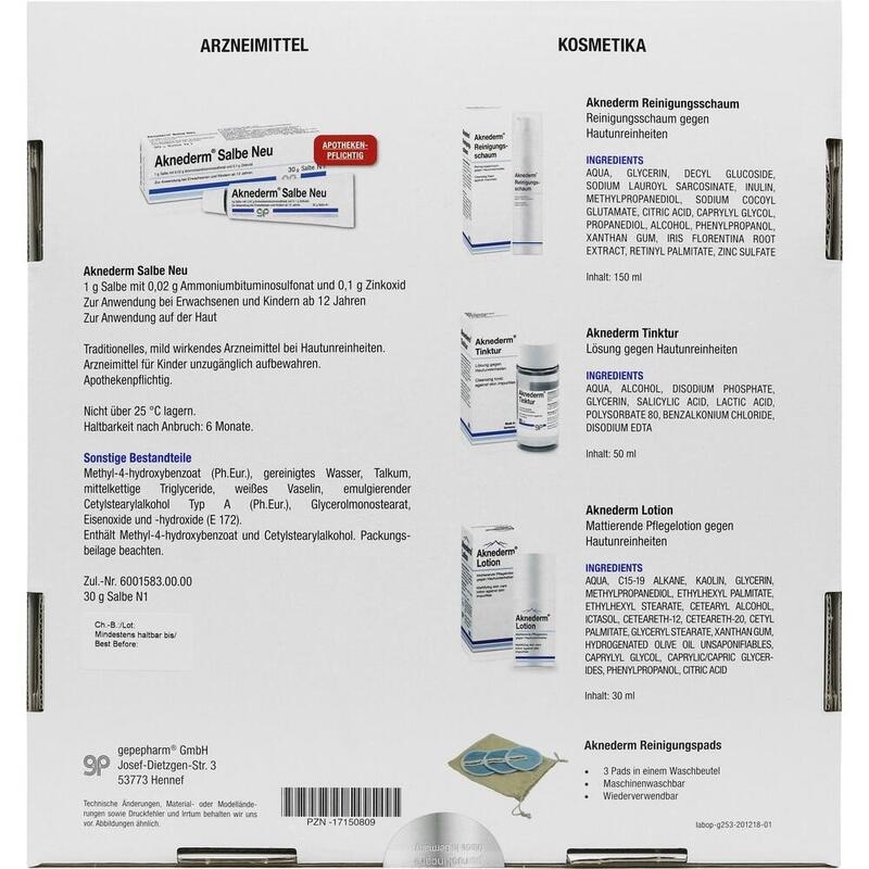 AKNEDERM Salbe Neu Kombiset für normale Haut
