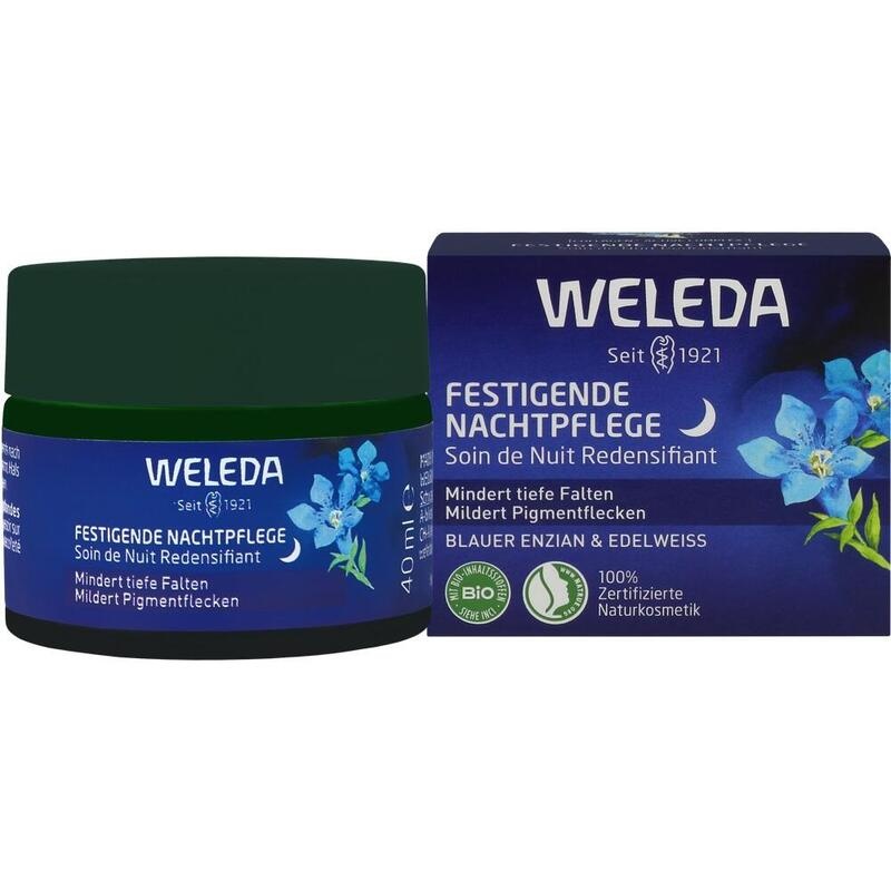 WELEDA festigende Nachtpflege blauer Enzian&Edelw.