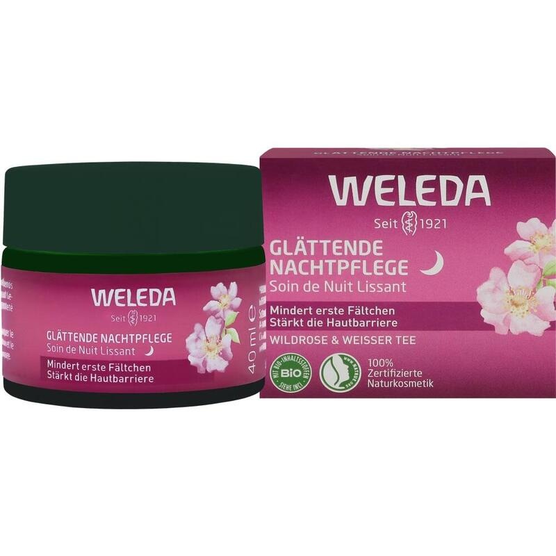 WELEDA glättende Nachtpflege Wildrose & weißer Tee